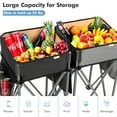 thumbnail image 6 of Costway 2 PCS Folding Camping Tables w/ Large Capacity Storage Sink for Picnic Black/Grey, 6 of 11