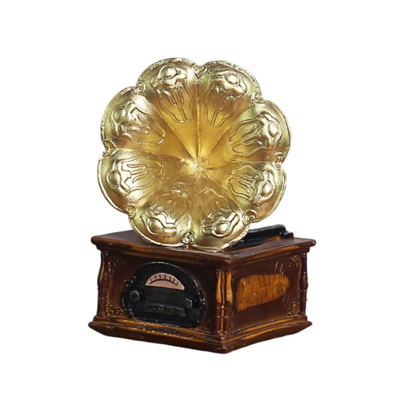 Desktop Ornament for Desktop Display — 7 Inch Retro Phone European Resin Dialing Phone Decoration for Home Bar Window and Coffee Elegant Desktop Prop