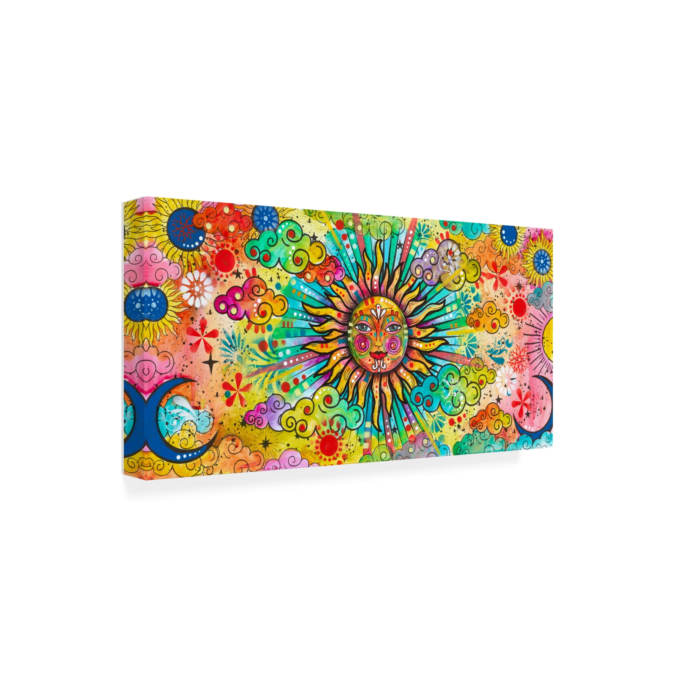 Canvas Wall Art - Dean Russo 'Sun 2' Wall Art for Living Room, Bedroom, or Office Décor by Trademark Fine Art - 24 x 12 Inches