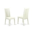 thumbnail image 4 of East West Furniture Dover 9-piece Wood Dining Table and Chair Set in Linen White, 4 of 6