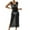 Black, variant on Taqqpue Women's Crochet Swimsuit Cover Up Solid Color V Neck Sleeveless Ribbed Sweater Dresses Casual Summer Loose Fit Long Beach Dress