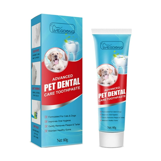Pasta De Dientes Para Perros Pasta de dientes comestible para gatos, cuidado bucal, cachorro, gatito, perro, gato, productos para mascotas, 60g Tmvgtek Libre de BPA