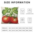 thumbnail image 5 of Nawypu  Throw Pillow Cover Watercolor Fruits Red Tomatoes Green Leaves Hand Drawn Splash Pastel Paint Square Pillow Case Cushion Cover for Home Car Decorative, 5 of 5