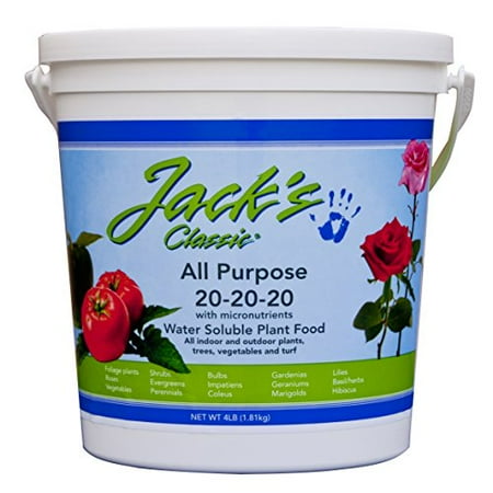 General Purpose Fertilizer - J R Peters Jacks Classic No.4 20-20-20 All Purpose Fertilizer