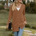 thumbnail image 5 of Uooqdmx Lightweight Cardigans for Women, Long Cardigans for Women Lightweight, Button Up Cardigans for Women, Summer Cardigan, Soft Cardigans Coat with Pocket, Coffee L, 5 of 6