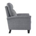 thumbnail image 4 of Aragon Gray Chenille Upholstered Push Back Reclining Chair, 4 of 7