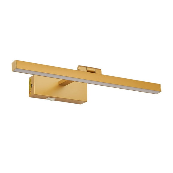 TICOZE 16 Inch Gold Wireless Dimmable LED Bathroom Vanity Light with Remote - Modern Wall Sconce for Over Mirror, 3CCT Adjustable, Battery Powered Fixture for Bathroom, Bedroom, Hallway