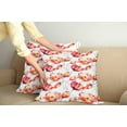 thumbnail image 3 of Ambesonne Spring Throw Pillow Cover 2 Pack, Poppy Tulip Flora, 18", Red White Orange, 3 of 6