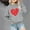 Gray, variant on Bnwani Toddler Sweatshirt Girls Crew Neck Long Sleeve Comfortable Sweatshirt Valentine'S Day Hearts Printed Tops Pullover