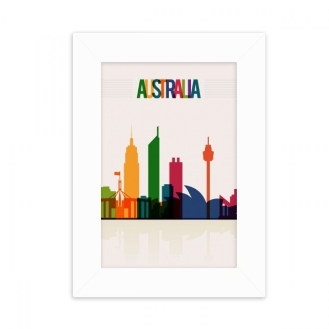 Australia City Landmark Skyscrapers Outline Desktop Photo Frame Picture Display Decoration Art Painting