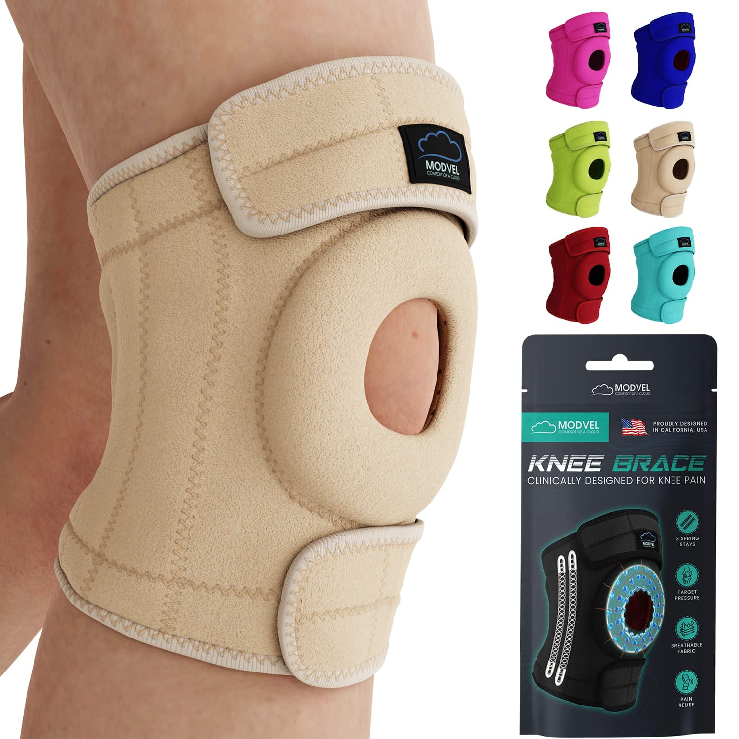 MODVEL ELITE Knee Support Brace for Men and Women, Athletic Knee Brace