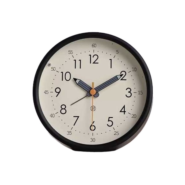 Reloj despertador analógico redondo con pilas for sala de estar, cocina, dormitorio, oficina, escuela, dormitorio, mesita de noche, despertador