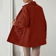 thumbnail image 5 of Women's Casual Hooded Jacket Coat Outwear Long Sleeve Button Front Solid Color Pockets Tops Blouses Outerwear for Daily Wear Travel Streetwear Fashion Essential Gift for Women, 5 of 7