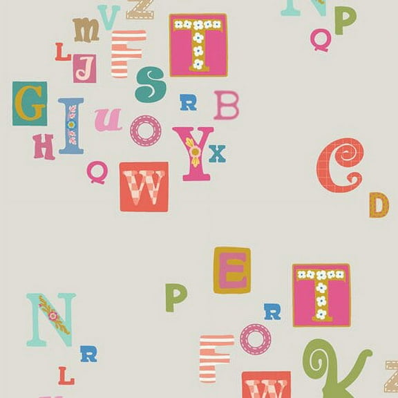 As Easy As ABC Kids Fabric, Playroom AGF cotton fabric, Sold by the Quarter Yard