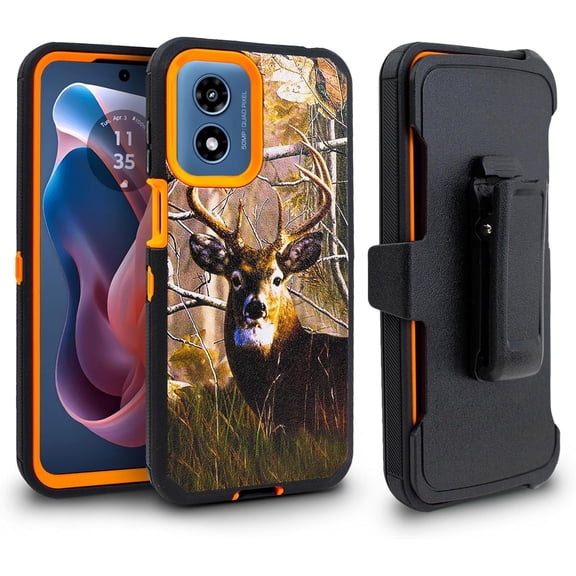 Thousandgear Shockproof Heavy Duty Cell Phone Case for Motorola Moto G-Play 2024
