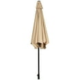 thumbnail image 6 of Gymax 9 ft Outdoor Patio Market Table Umbrella Garden Yard w/ Crank 6 Ribs Beige, 6 of 7