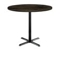 thumbnail image 5 of KFI Studios Urban Loft 2.5' Round Bistro Table, Barnwood, Black X Base, 5 of 6