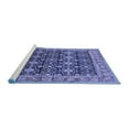 thumbnail image 2 of Ahgly Company Machine Washable Indoor Square Oriental Blue Traditional Area Rugs, 8' Square, 2 of 4