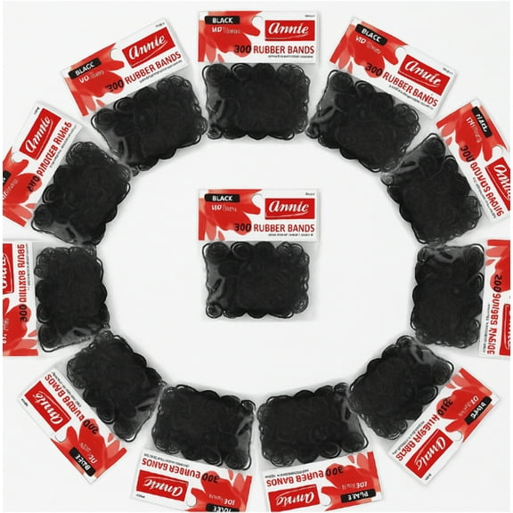 12 Pack 3147 Rubber Band Black 300ct