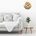 thumbnail image 5 of PRATYUS Mushrooms Green Field Wall Clock Silent Mechanical Movement 10x10in, 5 of 8