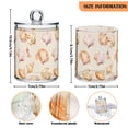 thumbnail image 5 of Yayeee 4 Pack Qtip Holder Bathroom Cotton Swab Canister with Lid Clear Dispenser Set, Pink Seashell, 5 of 6