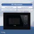 thumbnail image 4 of RecPro RV Air Fry Microwave Oven 1.1 Cu Ft Black | 900W | Built-In or Countertop Microwave with Air Fry, Grill, Bake & Convection Cooking | 11 Power Levels | Child Lock, 4 of 12