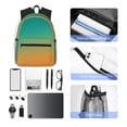 thumbnail image 4 of Disketp Orange To Teal Gradient1 Mochila Ligera Clásica con Múltiples Bolsillos, Mochila Casual para Hombre y Mujer, Ideal para Escuela, Trabajo y Viajes, 4 of 6