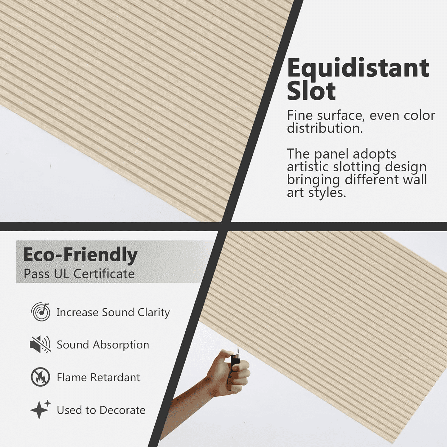 5 Pack Camel Acoustic Panels, 48x24 Soundproof Wall Panels for Studio & Office