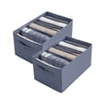 thumbnail image 2 of 2 uds organizador de ropa de guardarropa 6 rejillas divisor de almacenamiento para pantalones (gris) Ndcxsfigh Libre de BPA, 2 of 4