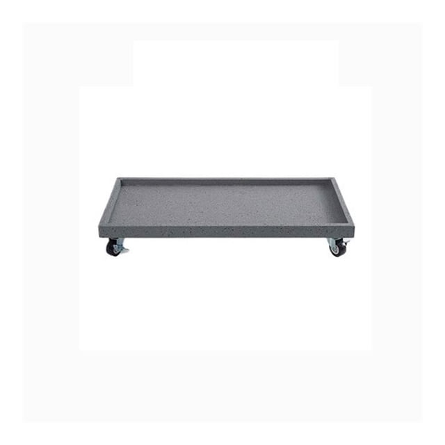 Palette Rectangulaire pour Plantes d'Intérieur et d'Extérieur avec Roues, Grande Soucoupe en Résine Synthétique