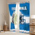 thumbnail image 3 of jejeloiu Rugby Gamer Blackout Curtains Set of 2 (52x84 Each),Football Sport City Window Curtains,Blue White Gray Curtains and Drapes For Boys Kids,Microfiber Bedroom Decor, 3 of 6