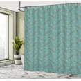 thumbnail image 4 of Ambesonne Baseball Shower Curtain, Bats and Balls Pattern, 69"Wx84"L, Cadet Blue White, 4 of 4