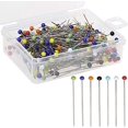 thumbnail image 4 of Artrylin Sewing Pins, 250 PCS Straight Pins 1.5 in Pearlized Ball Head Pins, Sewing Pins for Fabric DIY Sewing Pins Crafts, 4 of 6