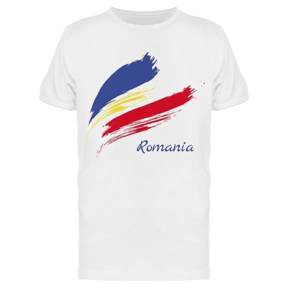 Romania Flag Graphic Tee Men's -Image by Shutterstock