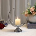 thumbnail image 3 of Moon Shaped Candle Holder Crystal Candlestick Candle Holder, 3 of 5