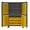Yellow, variant on Durham JC-137-3S-95 14 Gauge Flush Door Style Lockable Cabinet with 137 Yellow Hook on Bins & 3 Adjustable Shelves, Gray - 48 in.