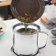 thumbnail image 5 of Bacon Grease Container Kitchen Oil Container Can with Strainer for Store Meat Frying Oil and Cooking Grease Storage (Silver Oil Container), 5 of 6