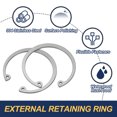 thumbnail image 3 of Uxcell Internal Retaining Rings, E-Clip Snap Rings Stainless Steel Internal Circlip for Automobile mm 72, 3 of 7