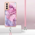 thumbnail image 6 of Mantto for Samsung Galaxy S21 Plus Case, with Lanyard Adjustable Strap, Marble Pattern Soft TPU Bumper Hard PC Back Shockproof Protective Glossy Stylish Durable Phone Case for Women Girls,Pink, 6 of 7