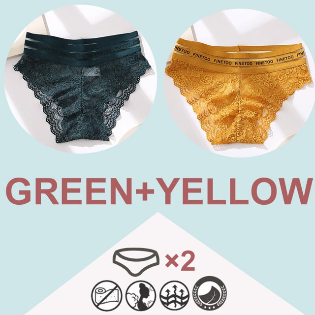 2 Unids/Set Bragas De Cintura Alta Para Mujer Ropa Interior De Encaje Sexy Pantys De Malla Lencería Floral Femenina Sin Costuras L-XLpangjing