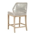 thumbnail image 4 of BenJara Counter Stool with Intricate Rope Woven Back, Gray, 4 of 5