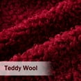 thumbnail image 2 of Sanmadrola Decorative Throw Pillow Covers 18" x 18" Set of 2, Teddy Fur Couch Plliowcase Cushion Cover Modern Farmhouse Home Decor, Wine Red, 2 of 6