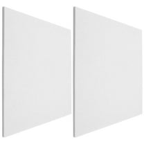 WASHWEPE Acoustical Wall Panels 2Pcs White Felt For Office Sound Absorbing 11.8x11.8x0.35in