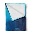 thumbnail image 2 of Underwater Soft Flannel Fleece Throw Blanket, Various Fish in the Ocean Tranquil Marine Life Nautical Theme, Cozy Plush for Indoor and Outdoor Use, 50" x 70", Cobalt Blue Multicolor, by Ambesonne, 2 of 5