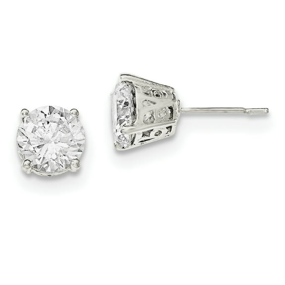 Primal Silver Sterling Silver Cubic Zirconia Post Earrings