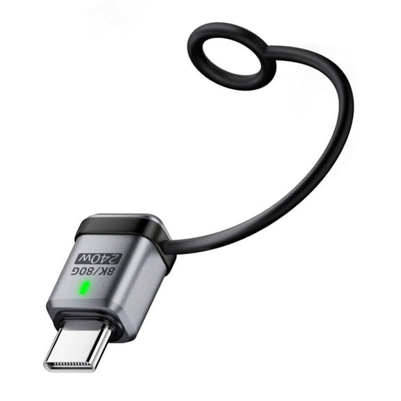 CY 90 Degree USB5.0 80Gbps Male to Female Straight Extension Adapter with Lanyard Keychain 240W 16K 8K 5K Compatible with USB4.0 Thunderbolt3/4/5