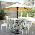thumbnail image 2 of Outdoor Tablecloth,Wrinkle-Free Stain Resistant & Machine Washable Tablecloth with Umbrella Hole and Zipper, 60" Round-Zippered, 2 of 5