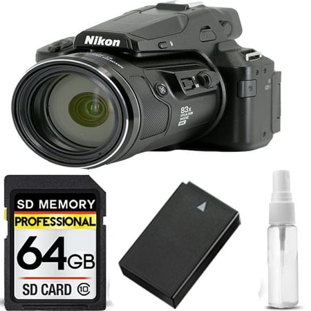 Nikon COOLPIX P950 Digital Camera 83x Optical Zoom WiFi + EXT BATT - 64GB KIT