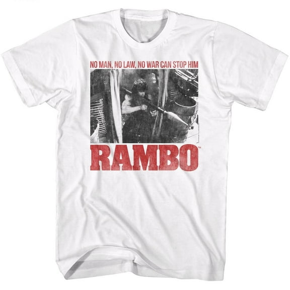 Rambo No One White Adult T-Shirt