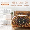 thumbnail image 6 of Maple Leaf Duvet Cover Set Queen Size, Thanksgiving Fall Leaves 4 Piece Soft Microfiber Bedding Set with 1 Duvet Cover, 1 Flat Sheet, 2 Pillowcases, 6 of 9